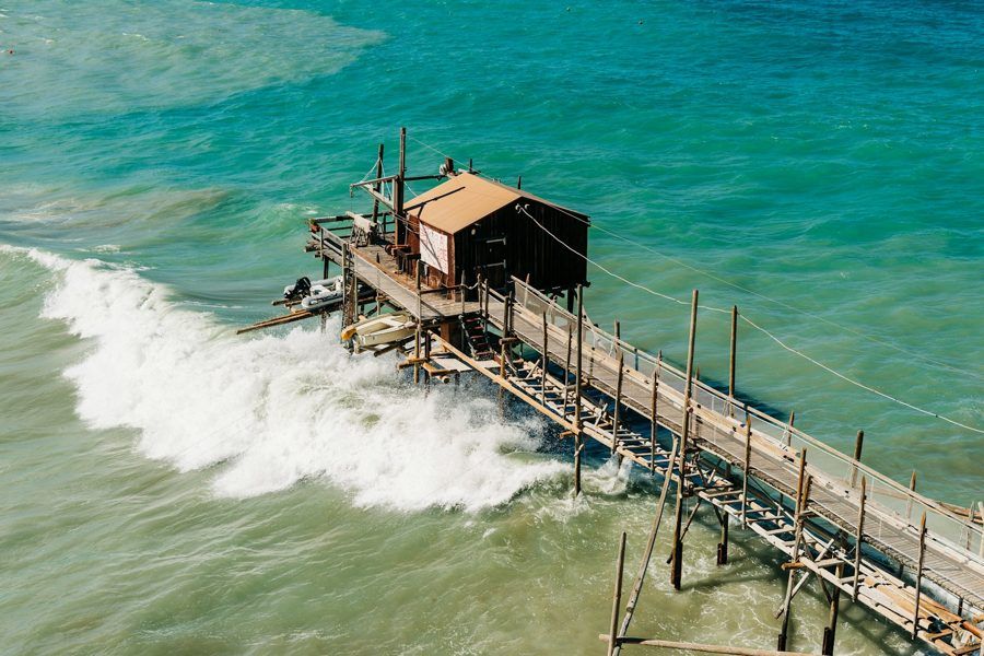 A fishing platform on the coast at Termoli
